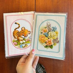 70s Vintage Puffy Greeting Cards